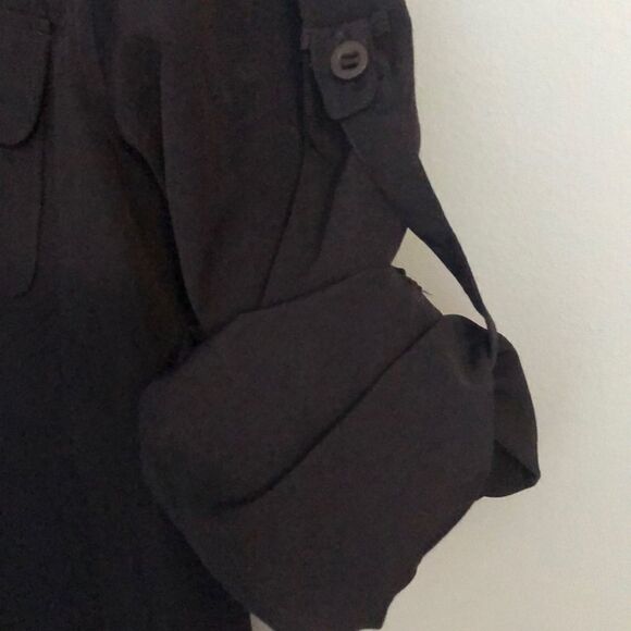 LANDS’ END Med Navy Breathable Sport Shirt - Picture 3 of 4